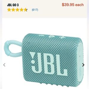 JBL GO 3 Portable Speaker - Teal